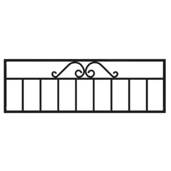 Ограждение Металлпроект МП-2 120x40 см цвет черный