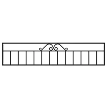 Ограждение Металлпроект МП-2 180x40 см цвет черный