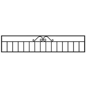 Ограждение Металлпроект МП-2 200x40 см цвет черный