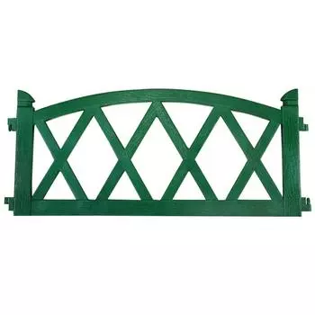 Ограждение садовое декоративное «Арка» цвет зелёный
