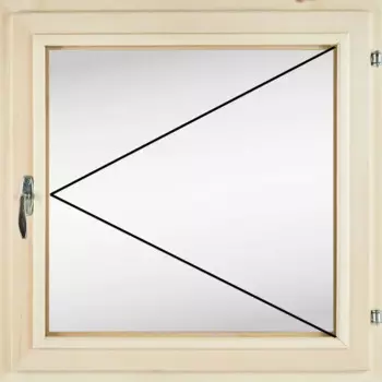 Окно для бани деревянное липа одностворчатое 600x600 мм (ВхШ) однокамерный стеклопакет