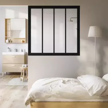 Окно для перегородки Artens 105x109x4 см облегченная сталь цвет черный