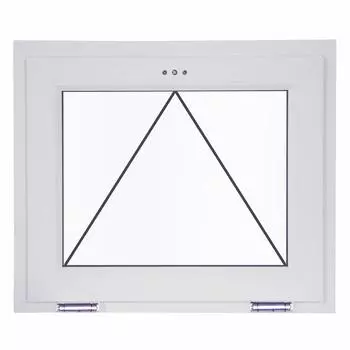 Окно пластиковое ПВХ Deceuninck одностворчатое 670x870 мм (ВxШ) фрамуга двуxкамерный стеклопакет белый/белый