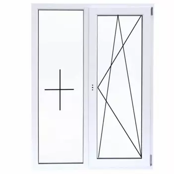 Окно пластиковое ПВХ Deceuninck двустворчатое 1170x1000 мм (ВxШ) однокамерный стеклопакет белый/темный дуб