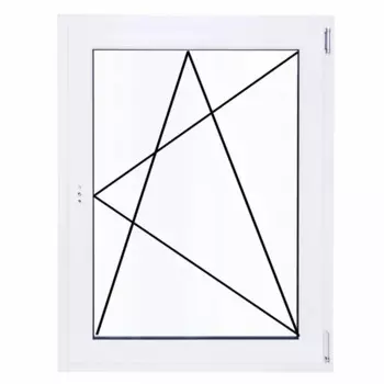 Окно пластиковое ПВХ Deceuninck одностворчатое 1170x800 мм (ВxШ) правое однокамерный стеклопакет белый/темный дуб