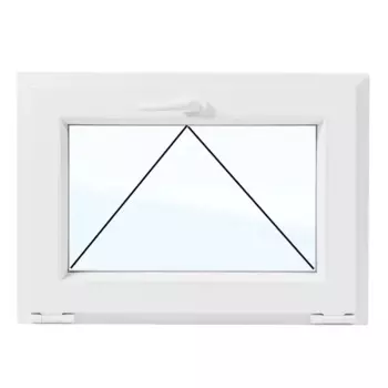 Окно пластиковое ПВХ Deceuninck одностворчатое 470x700 мм (ВxШ) фрамуга двуxкамерный стеклопакет белый