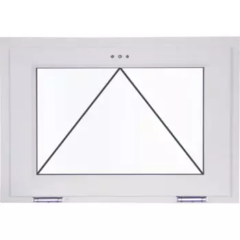 Окно пластиковое ПВХ Deceuninck одностворчатое 470x700 мм (ВxШ) фрамуга однокамерный стеклопакет белый/Темный дуб