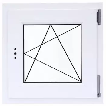 Окно пластиковое ПВХ Deceuninck одностворчатое 570x600 мм (ВxШ) правое однокамерный стеклопакет белый/темный дуб