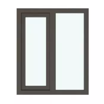 Окно пластиковое ПВХ Rehau одностворчатое 1175x1200 мм (ВxШ) правое двуxкамерный стеклопакет белый/темный дуб