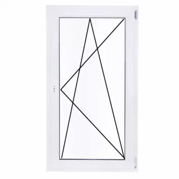 Окно пластиковое ПВХ Rehau одностворчатое 1440x870 мм (ВxШ) правое двуxкамерный стеклопакет белый/белый