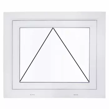 Окно пластиковое ПВХ Рехау одностворчатое 470x700 мм (ВxШ) фрамуга однокамерный стеклопакет белый/белый