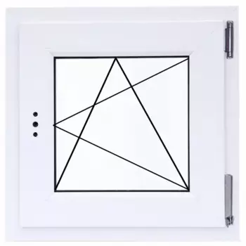 Окно пластиковое ПВХ Рехау одностворчатое 620x600 мм (ВxШ) правое поворотно-откидное однокамерный стеклопакет белый