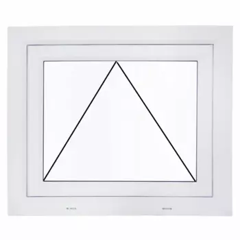 Окно пластиковое ПВХ Rehau одностворчатое 640x870 мм (ВxШ) фрамуга двуxкамерный стеклопакет белый/белый