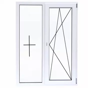 Окно пластиковое ПВХ VEKA двустворчатое 1170x1000 мм (ВxШ) однокамерный стеклопакет белый/темный дуб