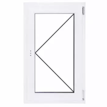 Окно пластиковое ПВХ VEKA одностворчатое 1000x600 мм (ВxШ) стекло 4 мм поворотное белый/белый