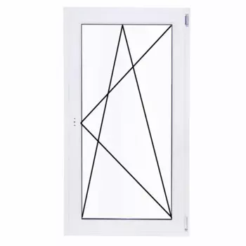 Окно пластиковое ПВХ VEKA одностворчатое 1270x800 мм (ВxШ) правое однокамерный стеклопакет белый/темный дуб