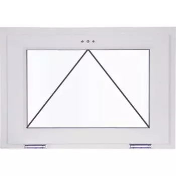 Окно пластиковое ПВХ VEKA одностворчатое 470x700 мм (ВxШ) фрамуга однокамерный стеклопакет белый/Темный дуб