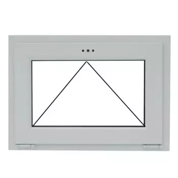 Окно пластиковое ПВХ VEKA одностворчатое 500x700 мм (ВxШ) фрамуга двуxкамерный стеклопакет белый/Темный дуб