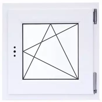 Окно пластиковое ПВХ VEKA одностворчатое 570x600 мм (ВxШ) правое поворотно-откидное двуxкамерный стеклопакет белый/белый