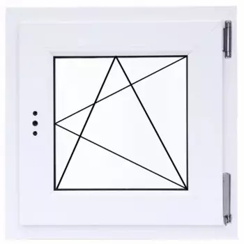 Окно пластиковое ПВХ VEKA одностворчатое 570x600 мм (ВxШ) правое поворотно-откидное однокамерный стеклопакет белый/темный дуб