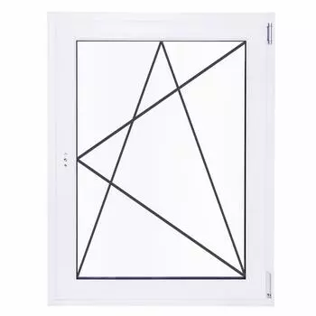 Окно пластиковое ПВХ Deceuninck одностворчатое 1300x800 мм (ВxШ) правое поворотно-откидное однокамерный стеклопакет белый