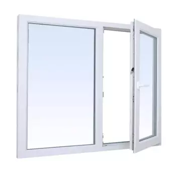 Окно ПВХ Rehau двустворчатое 1100x1000 мм (ВхШ) однокамерный стеклопакет белый (с двух сторон)