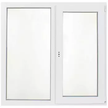 Окно ПВХ Рехау одностворчатое 1000x1000 мм (ВхШ) двухкамерный стеклопакет белый (с двух сторон)