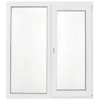 Окно ПВХ Рехау одностворчатое 1400x1100 мм (ВхШ) двухкамерный стеклопакет белый (с двух сторон)