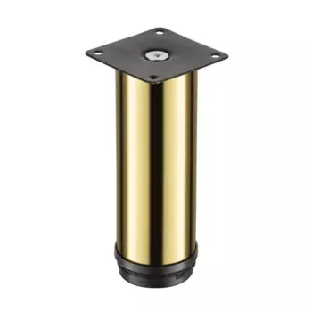 Ножка для мебели круглая 50 мм 15 см золотая