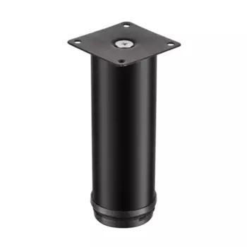 Ножка для мебели круглая 50 мм 15 см черная