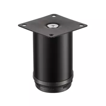 Ножка для мебели круглая 50 мм 8 см черная