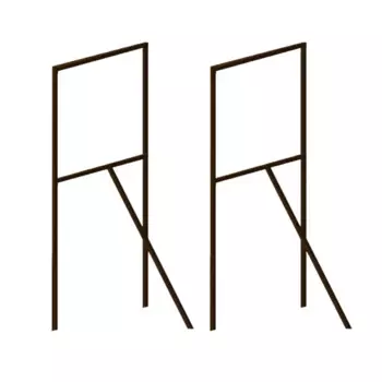 Опора для малины h150 см сталь коричневый