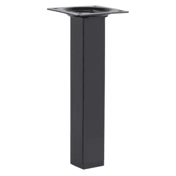 Ножка для мебели квадратная 25x25x250 мм металл черная