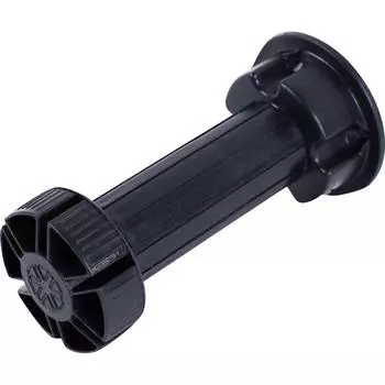 Ножка для мебели круглая высота 110-130 мм цвет черная 4 шт