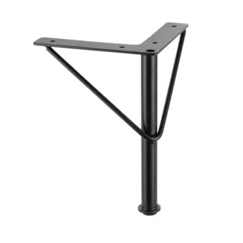 Ножка для мебели фигурная 200 мм 15 см сталь черная