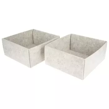 Органайзер для хранения без крышки 27x12x25 см войлок цвет серый 2 шт