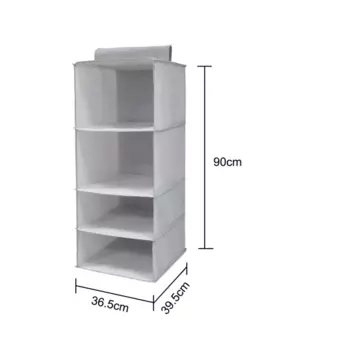 Органайзер подвесной Konsensa 4 отделения 36.5x39.5x90 см нетканный материал цвет разноцветный