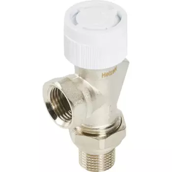 Осевой термостатический клапан для радиатора угловой Heizen 1/2" латунь
