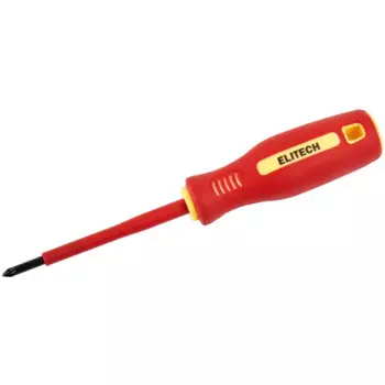 Отвертка крестовая диэлектрическая Elitech 231204 PZ0x75 мм