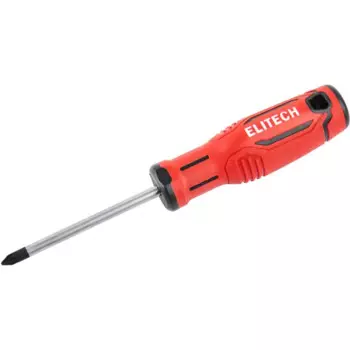 Отвертка крестовая Elitech 211302 PZ1x75 мм