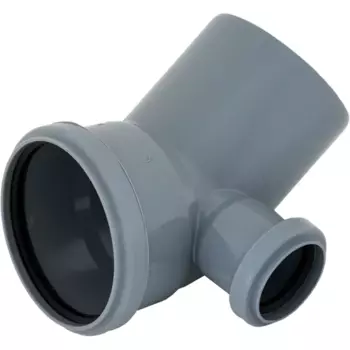 Отвод 110 мм 45°с левым выходом 50 мм