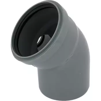Отвод 45° 110 мм с левым выходом 50 мм полипропилен