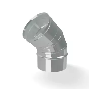 Отвод для дымохода Коракс D110 195x110 мм нержавеющая сталь AISI 430x0.5 мм