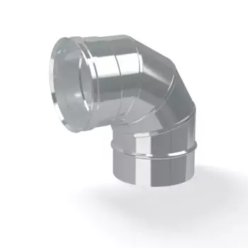 Отвод для дымохода Коракс D110 195x110 мм нержавеющая сталь AISI 430x0.5 мм