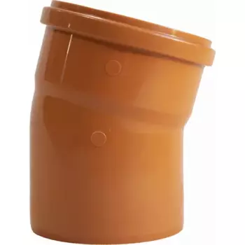 Отвод наружный 15 градусов 110 мм