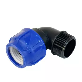 Отвод ПНД Valfex 1 1/2"х40 мм наружная резьба