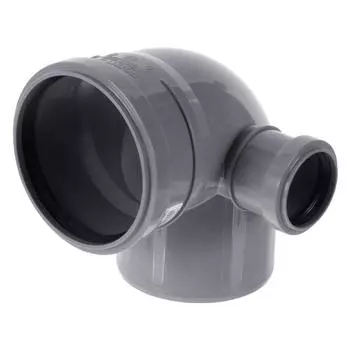 Отвод Политэк правый 110 мм полипропилен