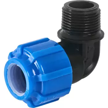 Отвод 90° Политэк 3/4"x20 мм НР полипропилен