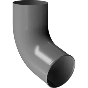 Отвод трубы Dacha Stal 90 мм серый