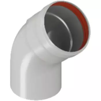 Отвод угол 45° Rommer 80 мм внутреннее-наружное соединение RCA-0080-000045